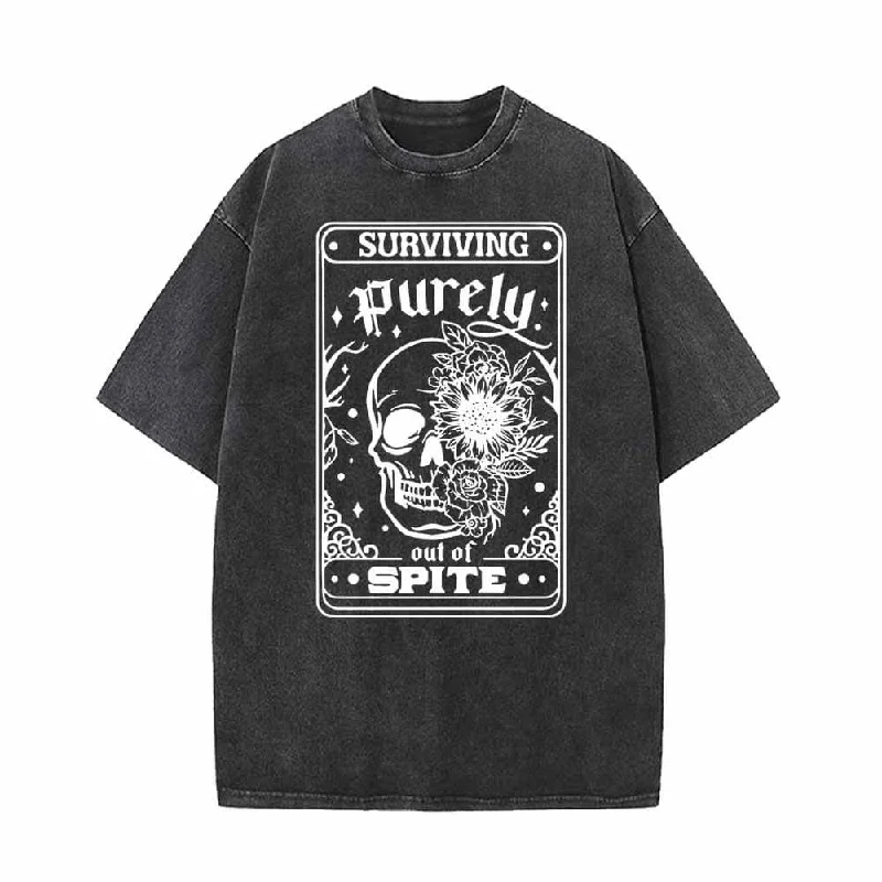 Survival Purely Out Of Spite Skull Tarot T-shirt-- Lace Blend Ribbed Blend Corduroy Blend Survival Purely Out Of Spite Skull Tarot T-shirt-- Lace Blend Ribbed Blend Corduroy Blend