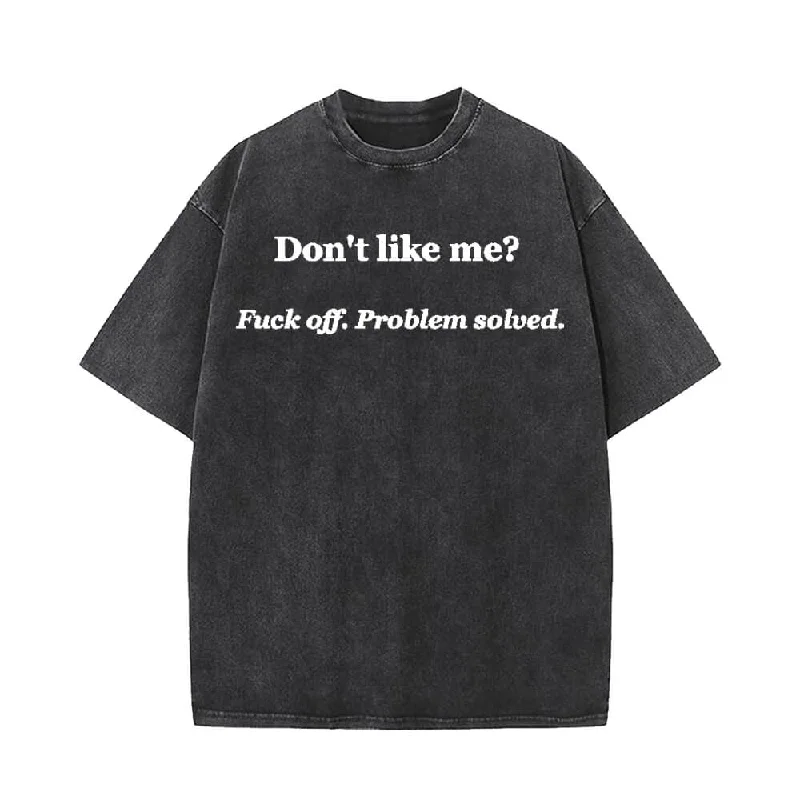 Don’t Like Me T-shirt shorts Baseball Hats-- Asymmetrical Pockets Print