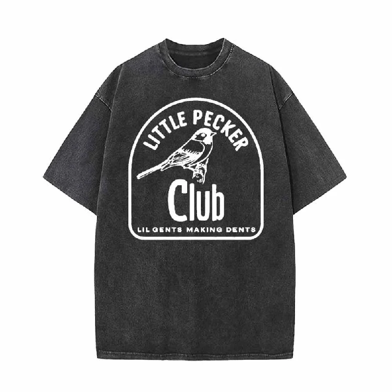 Little Pecker Club Vintage Washed T-shirt-- Lace Blend Ribbed Blend Corduroy Blend