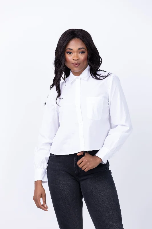 Rag & Bone Maxine Jewel Cropped Shirt in White-- Jersey Fabric Tulle Fabric Batik Fabric Rag & Bone Maxine Jewel Cropped Shirt in White-- Jersey Fabric Tulle Fabric Batik Fabric
