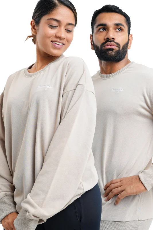 Essential Italic Sweat Shirt - Unisex-- Collared Crew Neck Turtle Neck