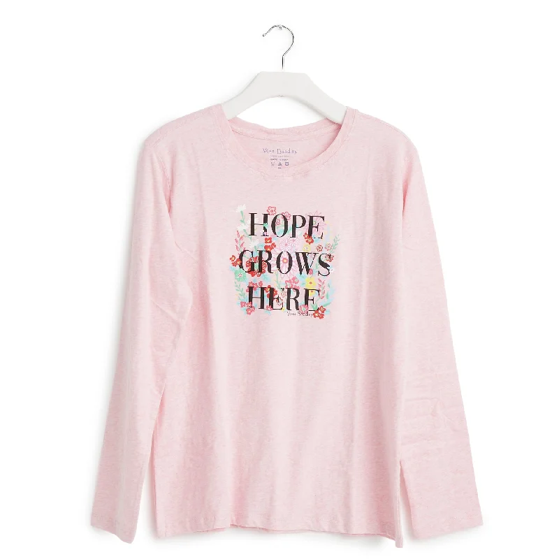 Outlet Long-Sleeved Graphic T-Shirt-- Striped Floral Plaid