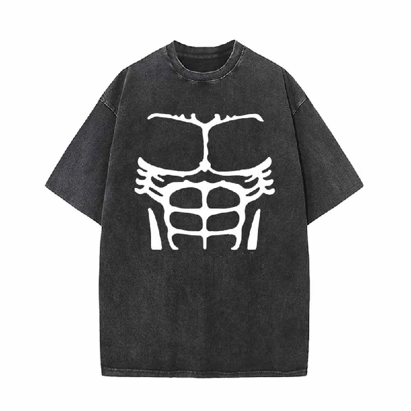 Sexy Body Muscle Vintage Washed T-shirt-- Machine Wash Dry Clean Hand Wash