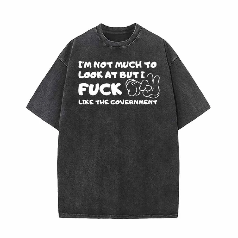 I’m Not Much To Look At Vintage Washed T-shirt-- Polka Dot Checkered Tartan