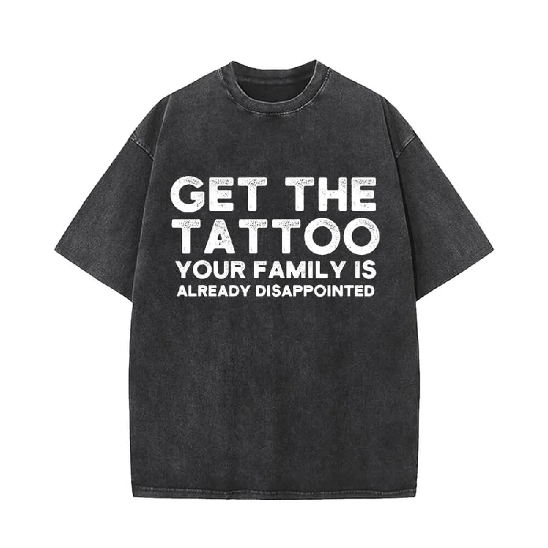 Get The Tattoo Your Family is Already Disappointed Short Sleeve T-shirt-- Collared T-Shirt Boat Neck A-Line Get The Tattoo Your Family is Already Disappointed Short Sleeve T-shirt-- Collared T-Shirt Boat Neck A-Line