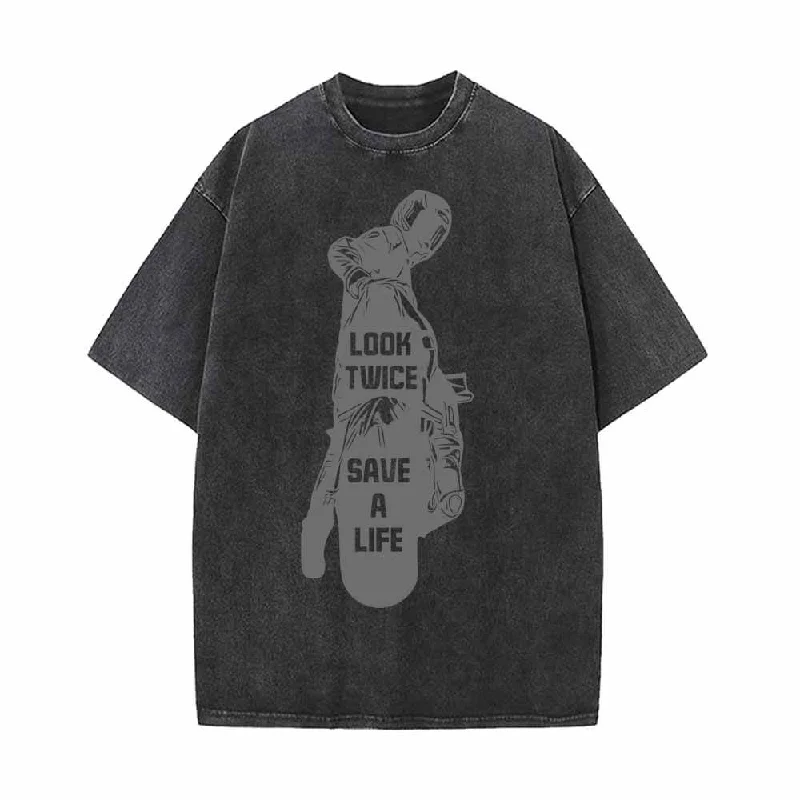 Look Twice Save A Life Motorcycle Biker T-shirt-- Faux Fur Fabric Real Fur Fabric Shearling Fabric Look Twice Save A Life Motorcycle Biker T-shirt-- Faux Fur Fabric Real Fur Fabric Shearling Fabric