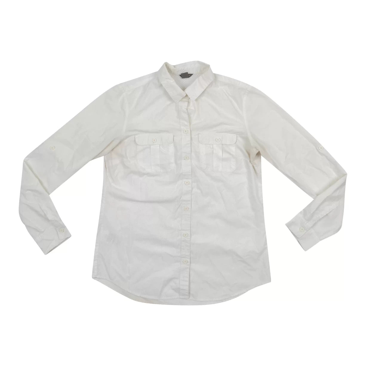 Eddie Bauer Long Sleeve Button Down Shirt - Women's-- Sequined Glittery Shiny