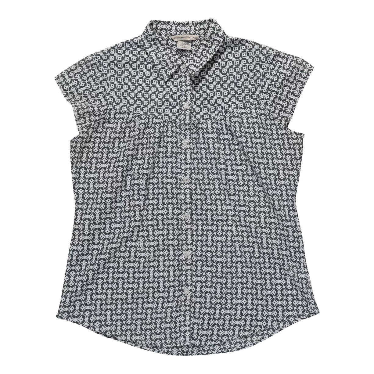 Exofficio Short-Sleeved Button Up Shirt - Women's-- Sequined Glittery Shiny