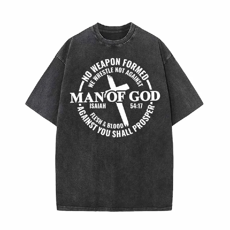 Man Of God Cross Vintage Washed T-shirt-- Rayon Fabric Velvet Fabric Corduroy Fabric Man Of God Cross Vintage Washed T-shirt-- Rayon Fabric Velvet Fabric Corduroy Fabric