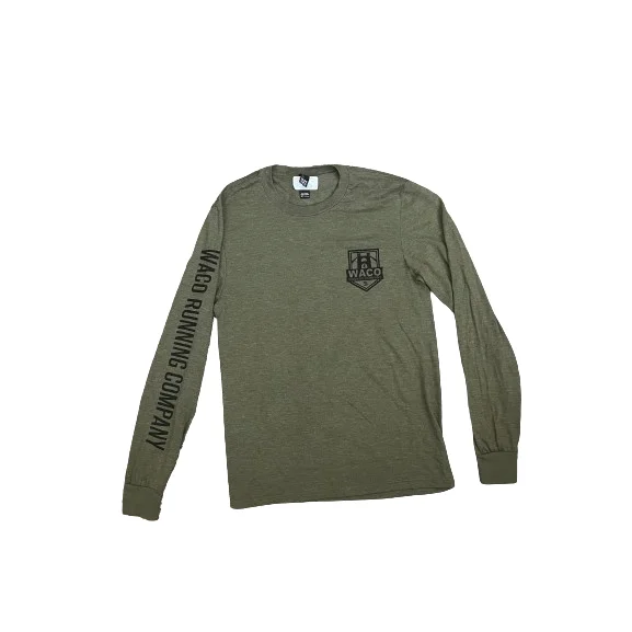 WRC District Long Sleeve Shirt Green-- Rayon Velvet Corduroy