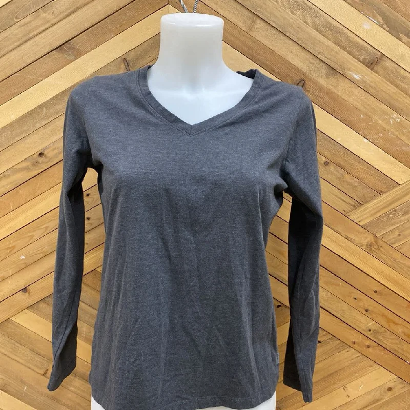 Eddie Bauer - Women's Favorite Long-Sleeve V-Neck T-Shirt - MSRP $38: Grey-women-SM-- Satin Blend Silk Blend Wool Blend Eddie Bauer - Women's Favorite Long-Sleeve V-Neck T-Shirt - MSRP $38: Grey-women-SM-- Satin Blend Silk Blend Wool Blend