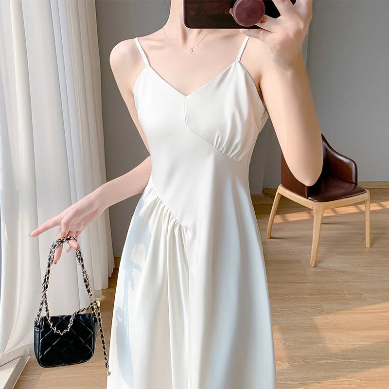White Suspender Skirt