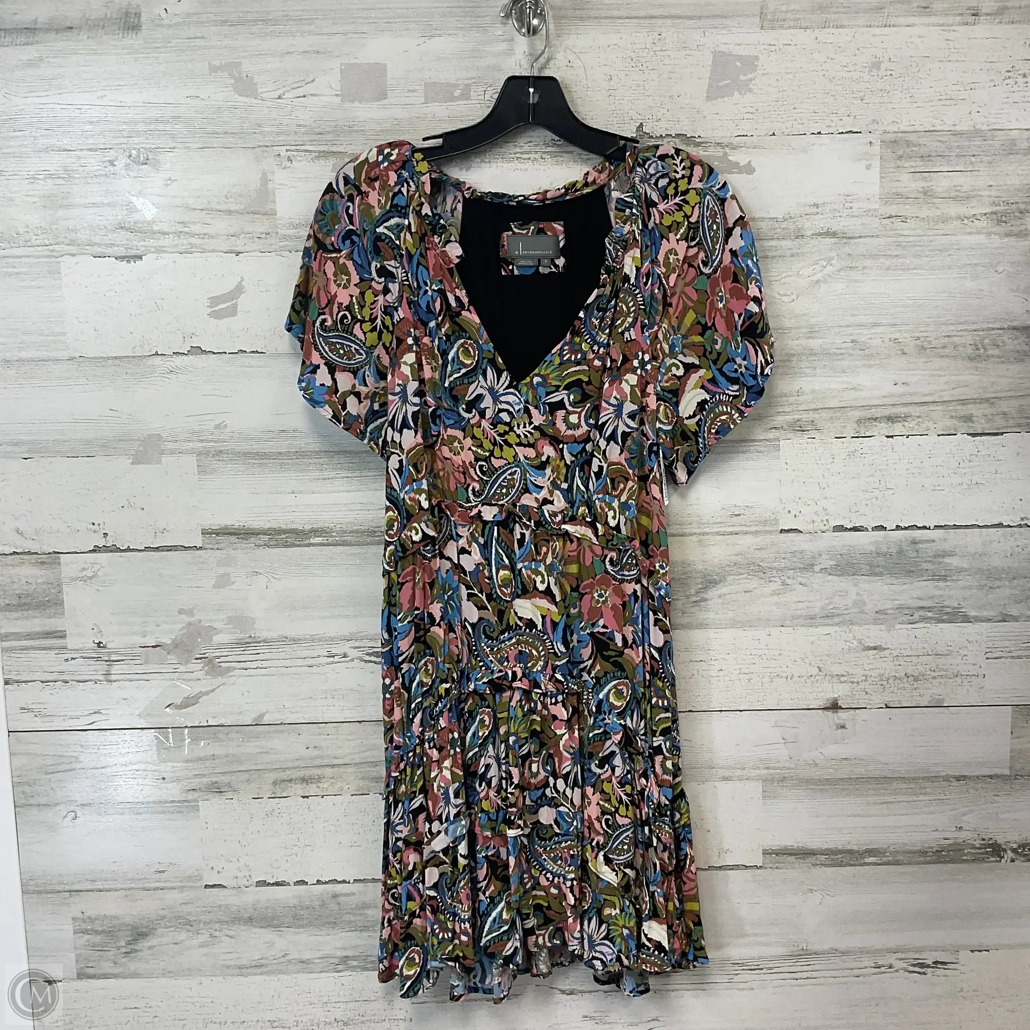 Dress Casual Short By Anthropologie In Brown, Size: S Tunics Spring floral