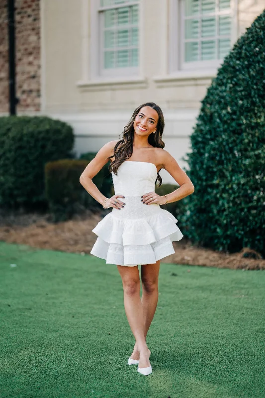 Cassie Mini Dress - Ivory Chic Sleeveless Mini Dress