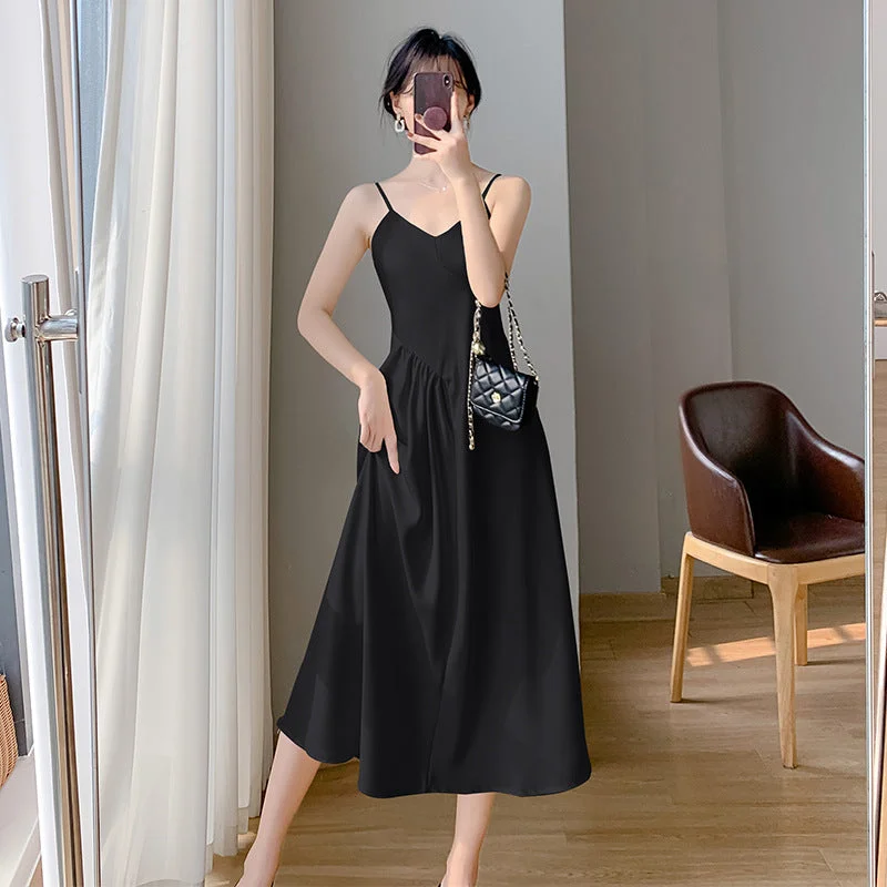 Black slip dress