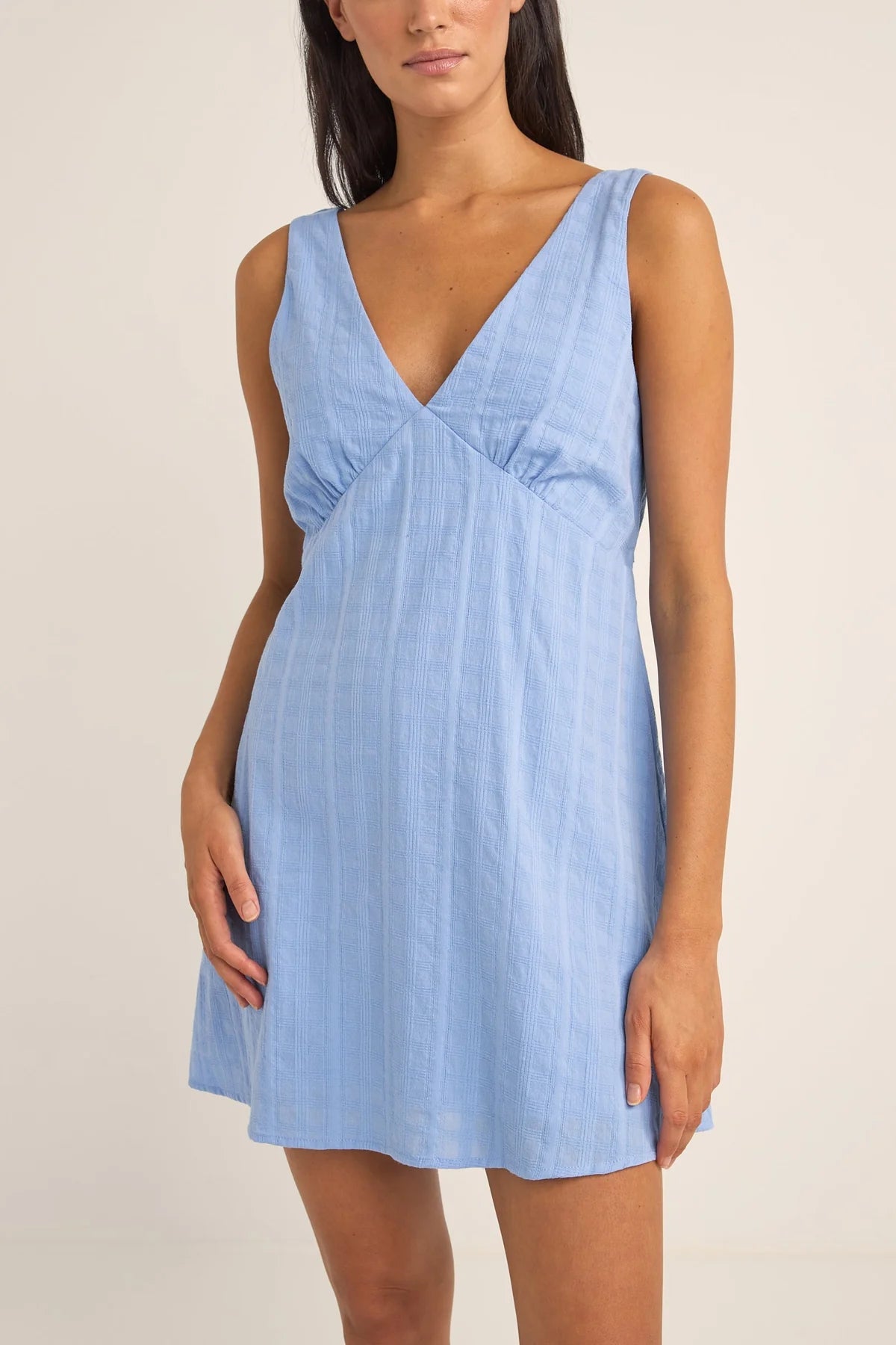 Tyler Mini Dress - Cornflower Classic Floral Print Mini Dress