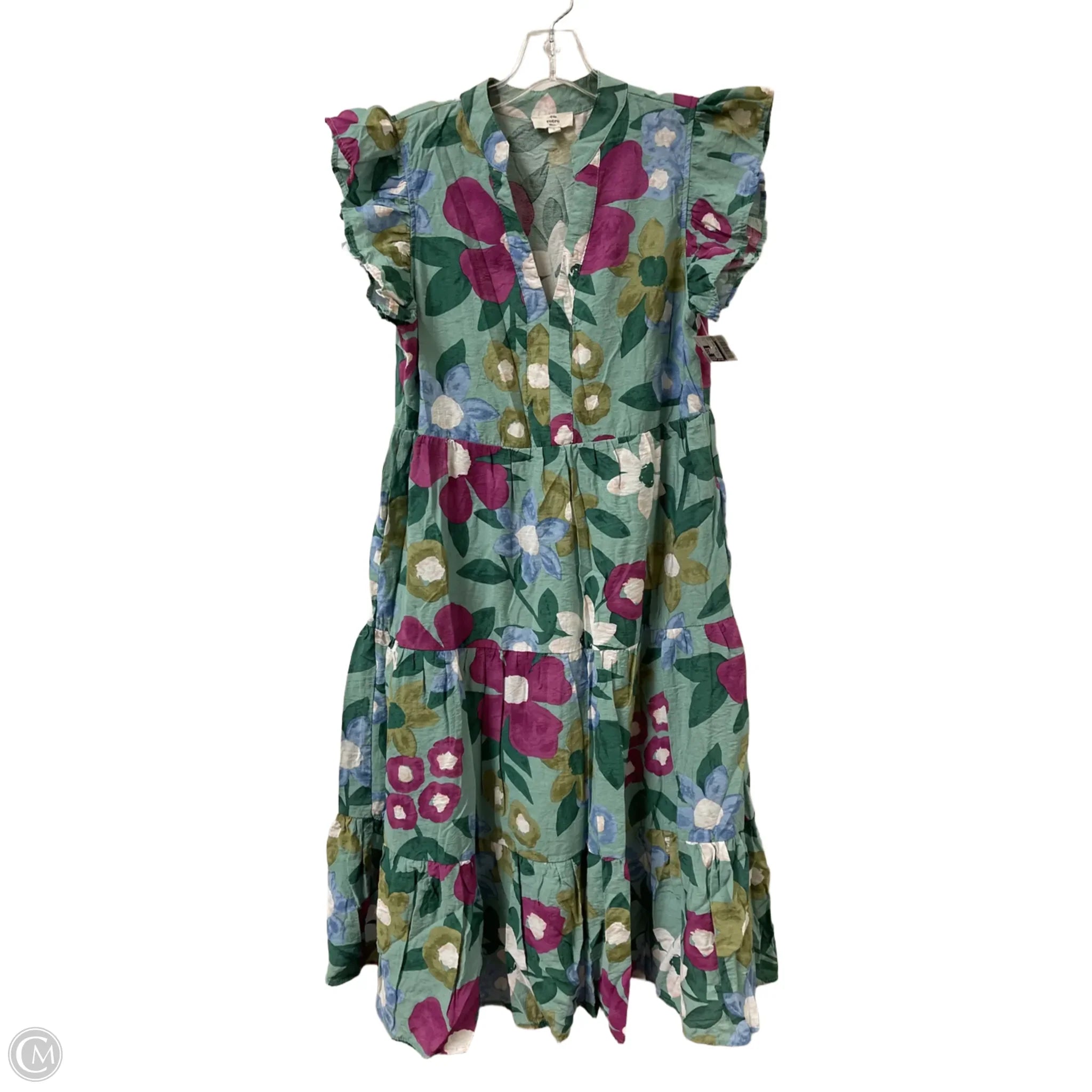 Dress Casual Maxi By Entro In Green, Size: S A-Line Day Work