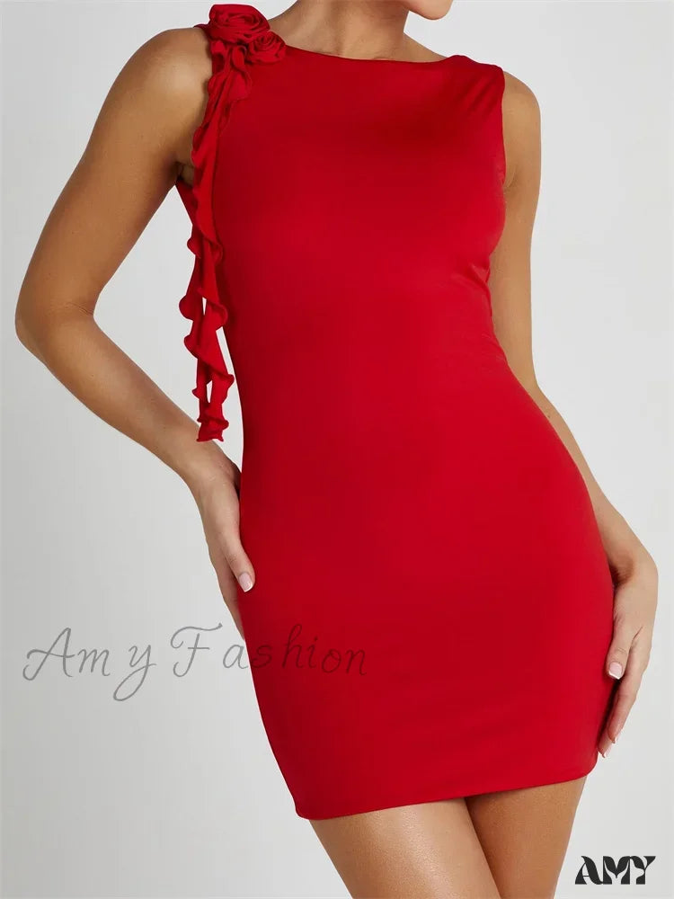 Amy Fashion - Sexy Summer Backless Flower Patchwork Tassels Sleeveless Party Mini Dress Comfortable Fit-and-Flare Mini Dress Amy Fashion - Sexy Summer Backless Flower Patchwork Tassels Sleeveless Party Mini Dress Comfortable Fit-and-Flare Mini Dress