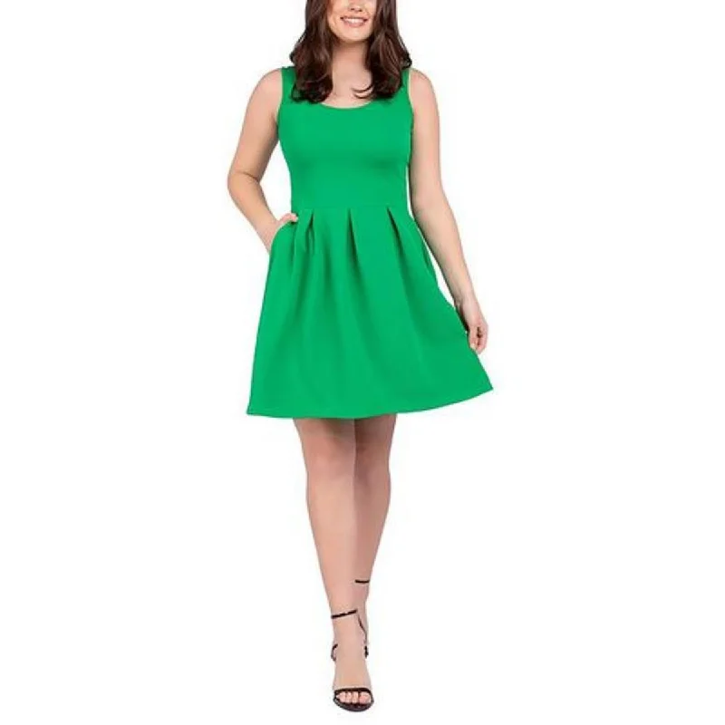 Womens Scoop Neck Midi Sheath Dress Tunics Essential wardrobe