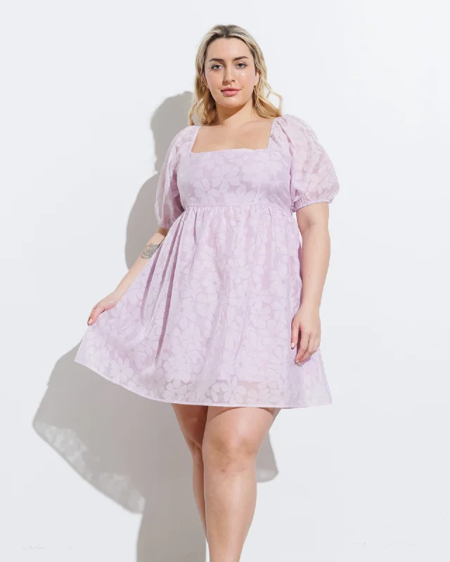 Floral Mini Dress | LAVENDER Casual Button-Up Mini Dress