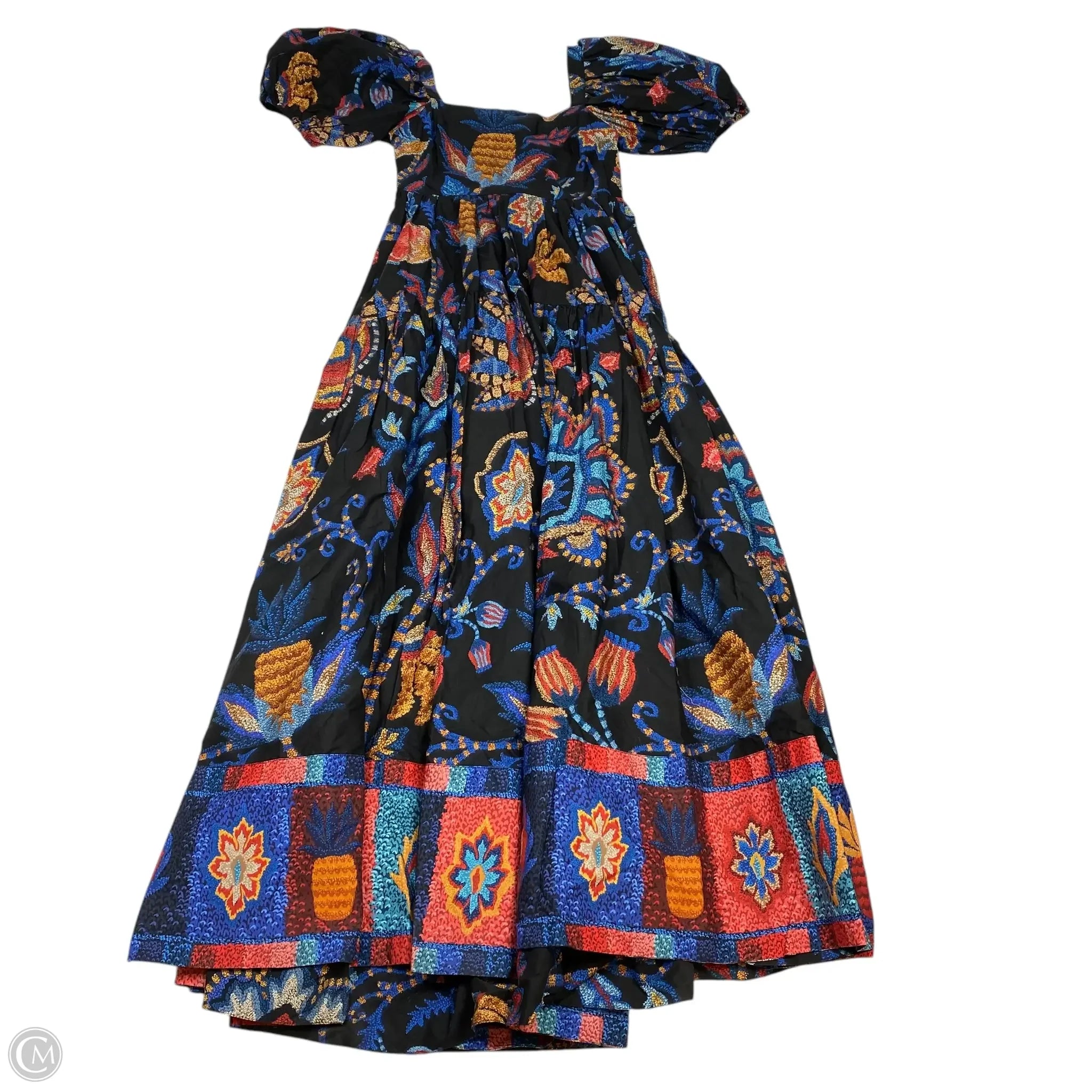 Dress Designer By Farm Rio In Black & Blue, Size: Xs Tunics Recommended stylist