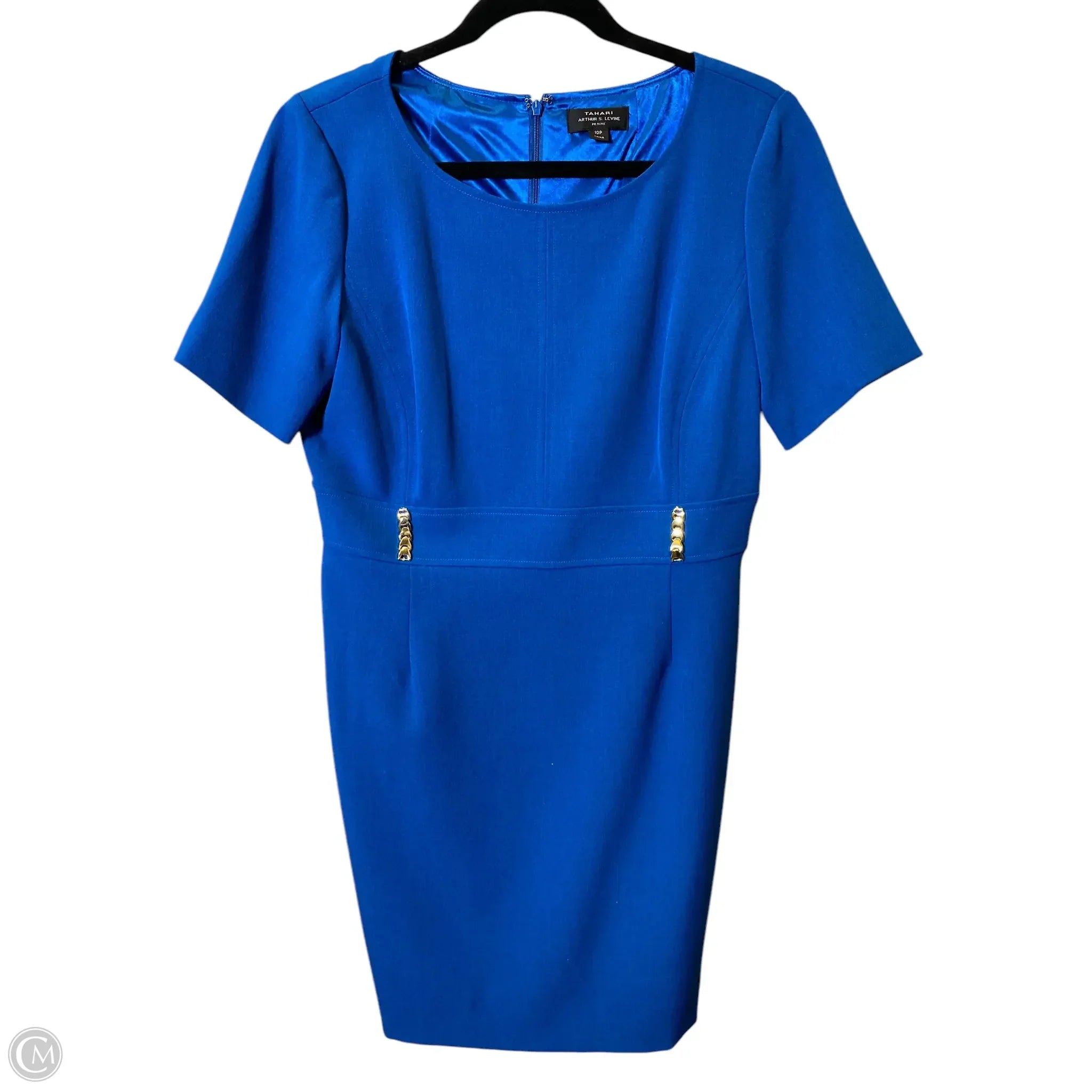 Dress Work By Tahari By Arthur Levine In Blue, Size: 10 Tunics Luxurious premium