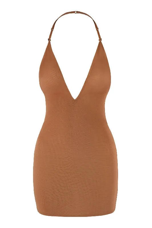 Intimates Soft Mesh Multiway Mini Dress in Honey Classic Casual Mini Dress