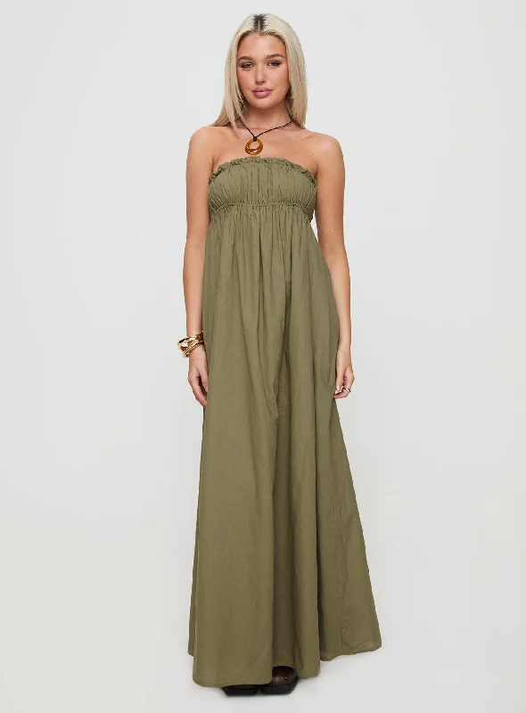 Isannah Maxi Dress Sage Tunics Trendy modern