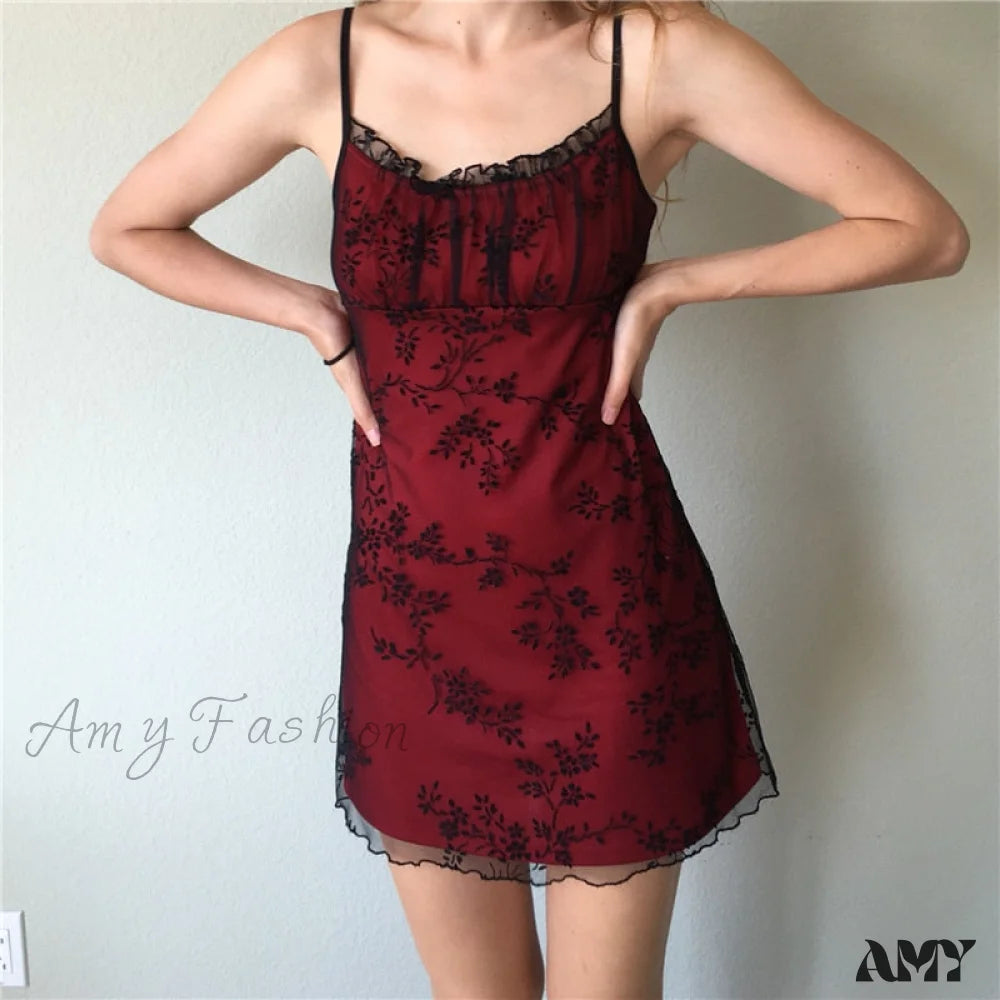 Amy Fashion - Sleeveless Slim Fit Floral Print Spaghetti Strap Mini Dress Stylish Short Sleeve Mini Dress Amy Fashion - Sleeveless Slim Fit Floral Print Spaghetti Strap Mini Dress Stylish Short Sleeve Mini Dress