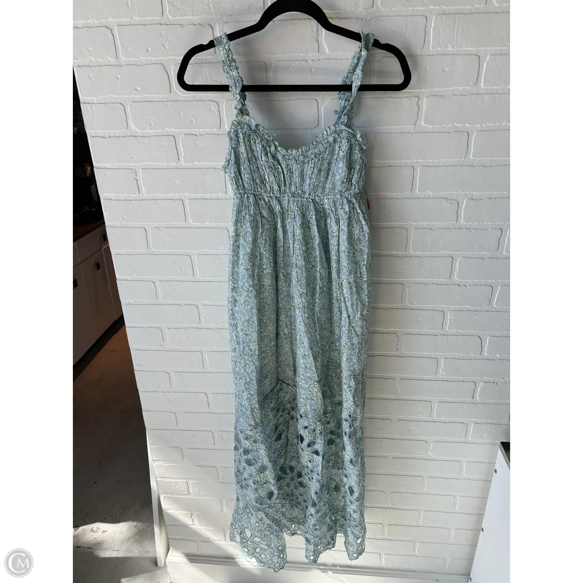 Dress Casual Maxi By Anthropologie In Blue, Size: Xxs Crew Neckline Sporty