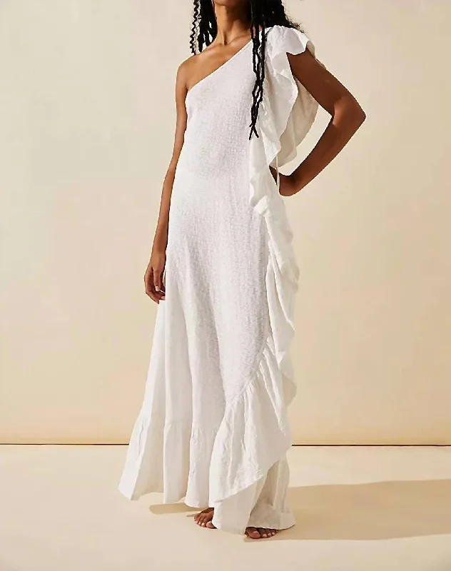 Elisa Maxi Dress In Ivory Tunics Plaid country