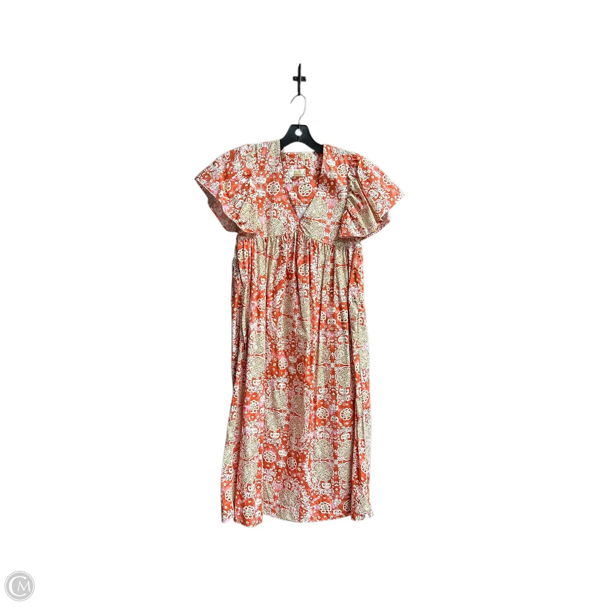 Dress Casual Maxi By Maeve In Multi-colored, Size: Xxs Boat Neckline Classic