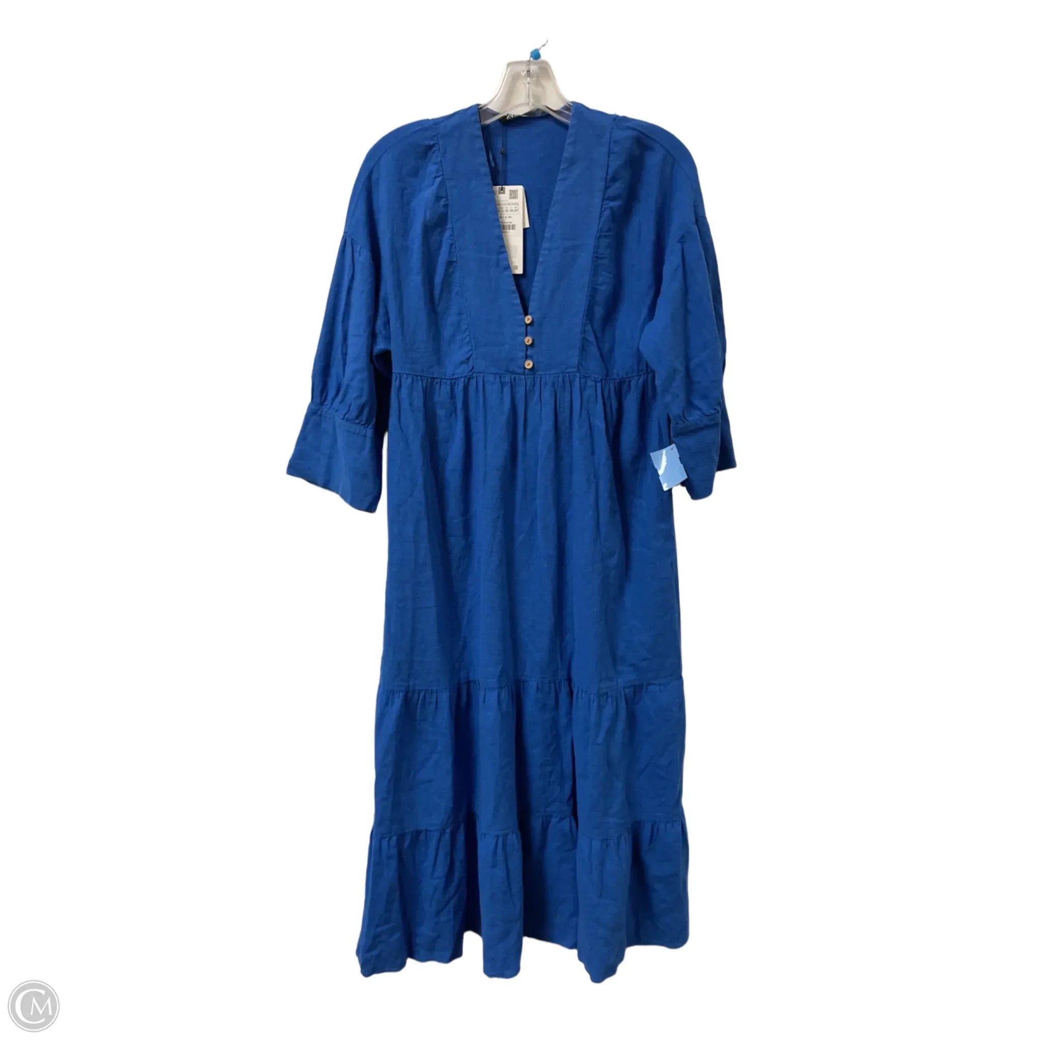 Dress Casual Maxi By Zara In Blue, Size: Xs Tunics Sophisticated sleek