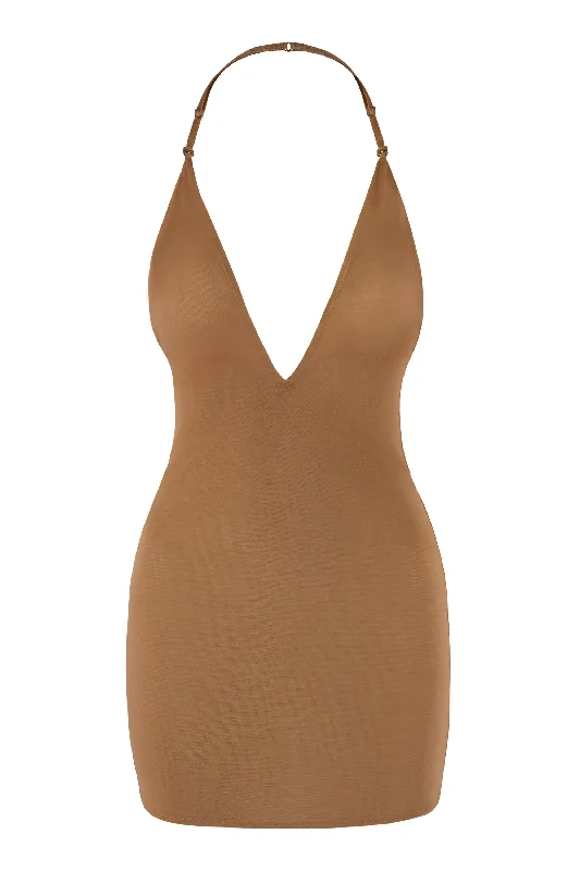 Intimates Soft Mesh Multiway Mini Dress in Almond Fashionable Summer Mini Dress