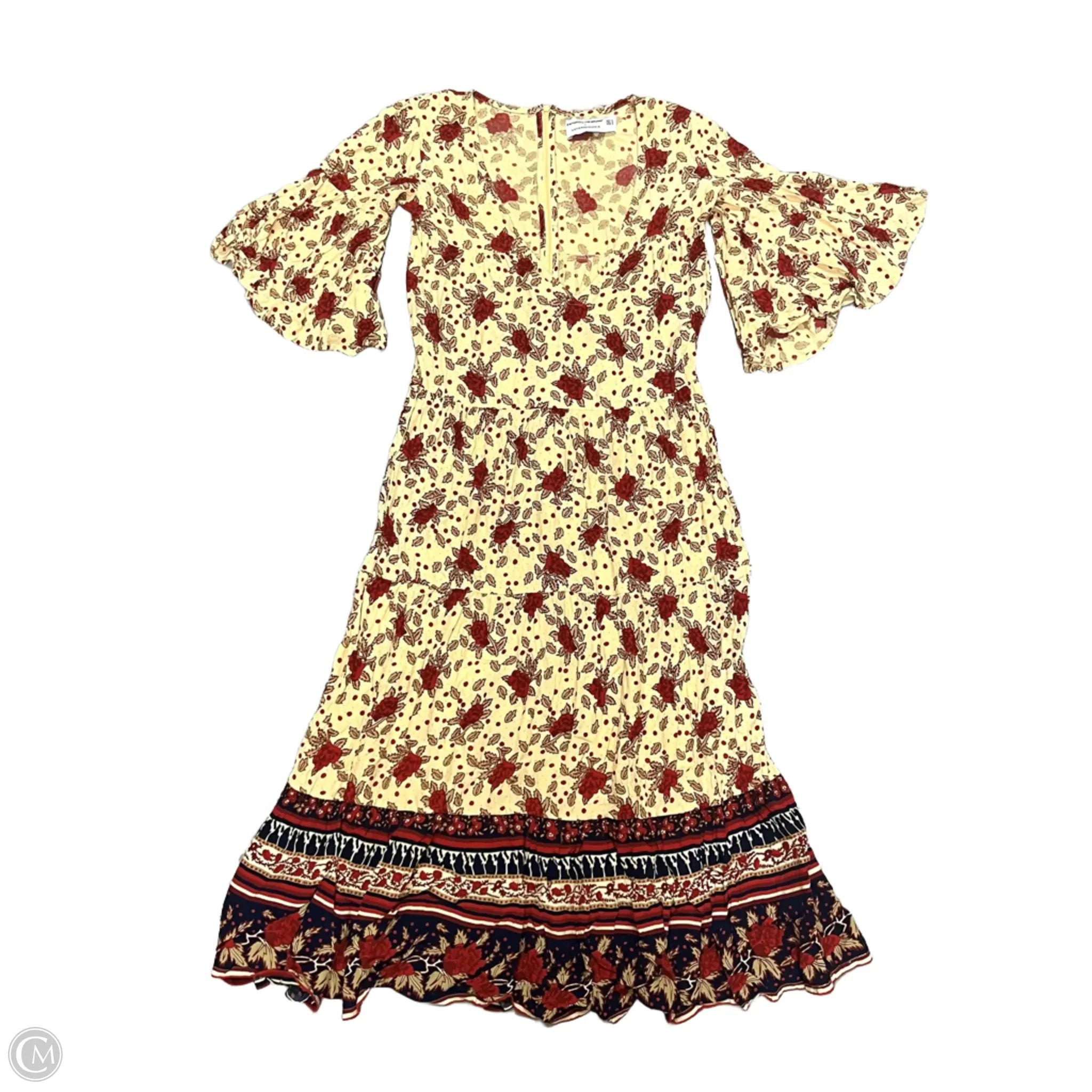 Dress Casual Midi By Faithfull The Brand In Blue & Red, Size: S Tunics Versatile stylish Dress Casual Midi By Faithfull The Brand In Blue & Red, Size: S Tunics Versatile stylish