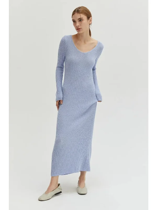 Jolene Textured Rib Sweater Dress Tunics Solid Classic