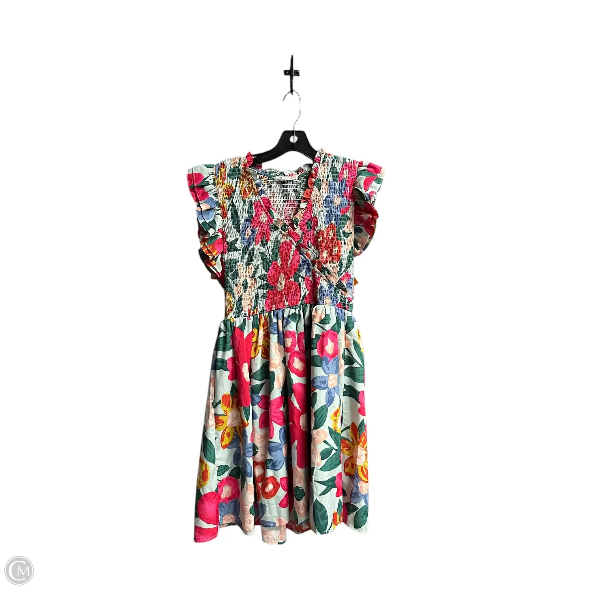 Dress Casual Short By Thml In Floral Print, Size: M sweetheart Neckline Romantic