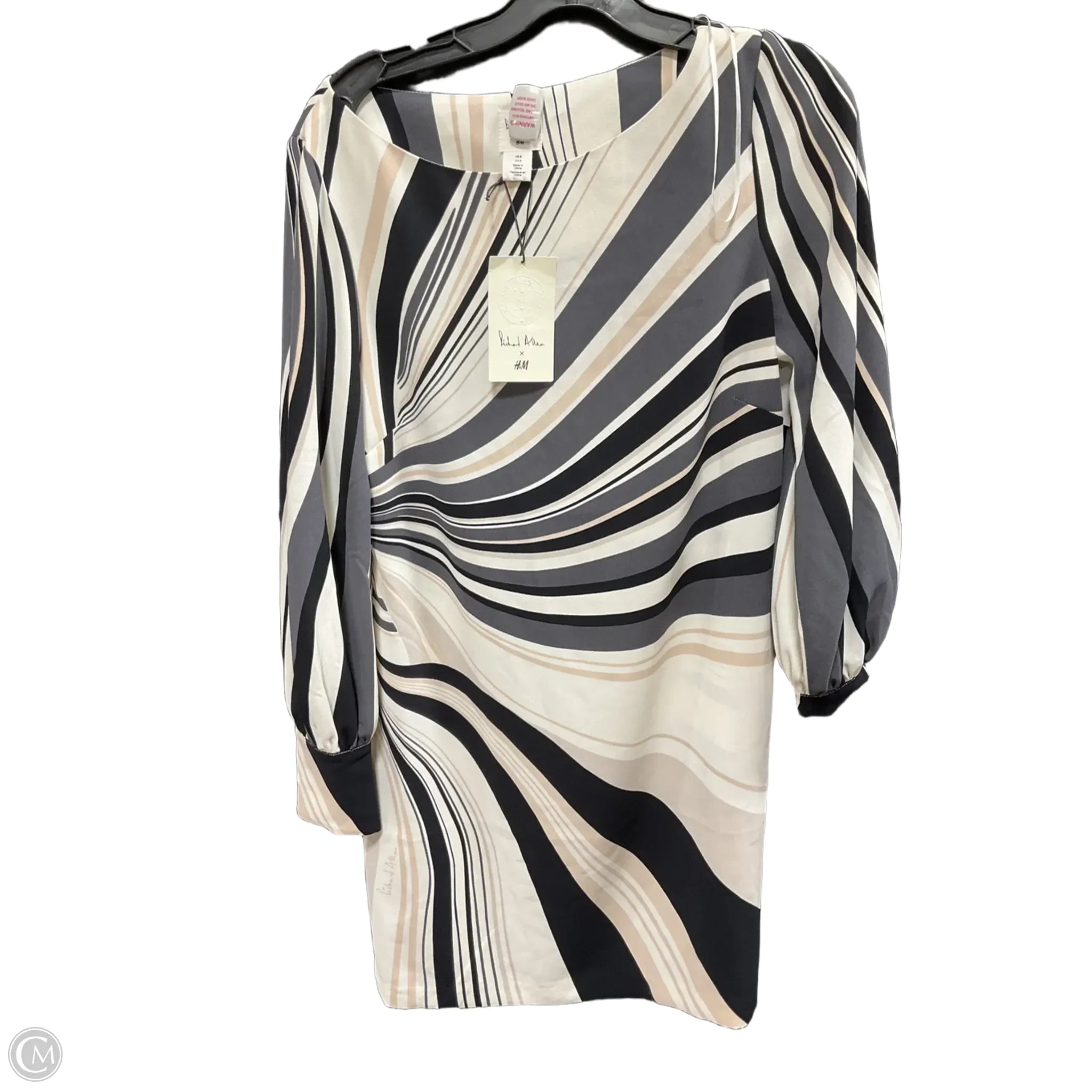 Dress Casual Midi By H&m In Striped Pattern, Size: M Tunics Corduroy durable