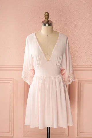 pink Homecoming Dresses A Line Short/Mini dress  cg3889 Comfortable Wrap Mini Dress