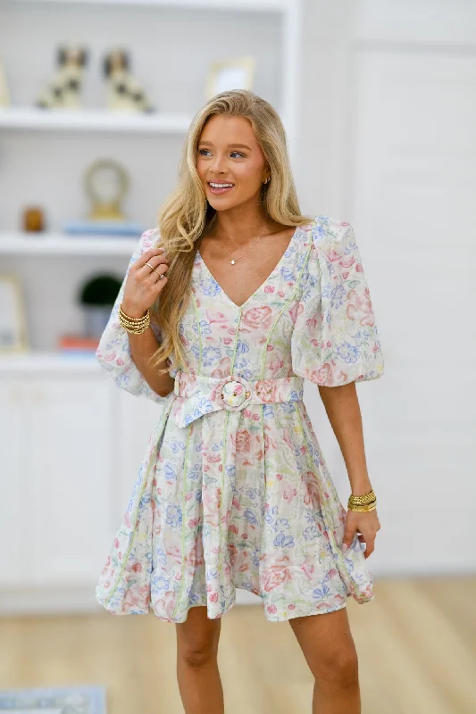 Florentine Mini Dress - Green Stylish Button-Down Mini Dress