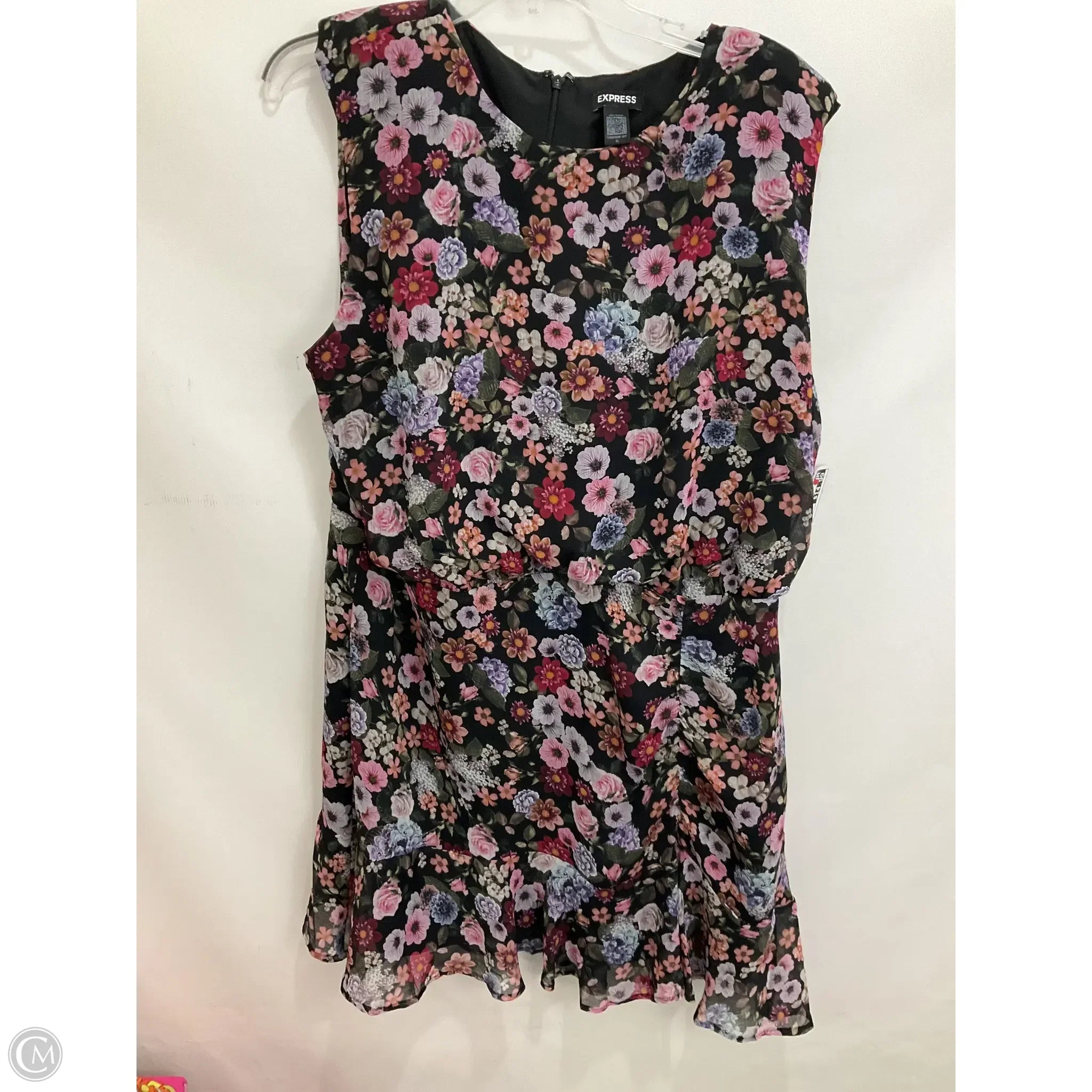 Dress Casual Midi By Express In Floral Print, Size: Xl Tunics Short Trendy