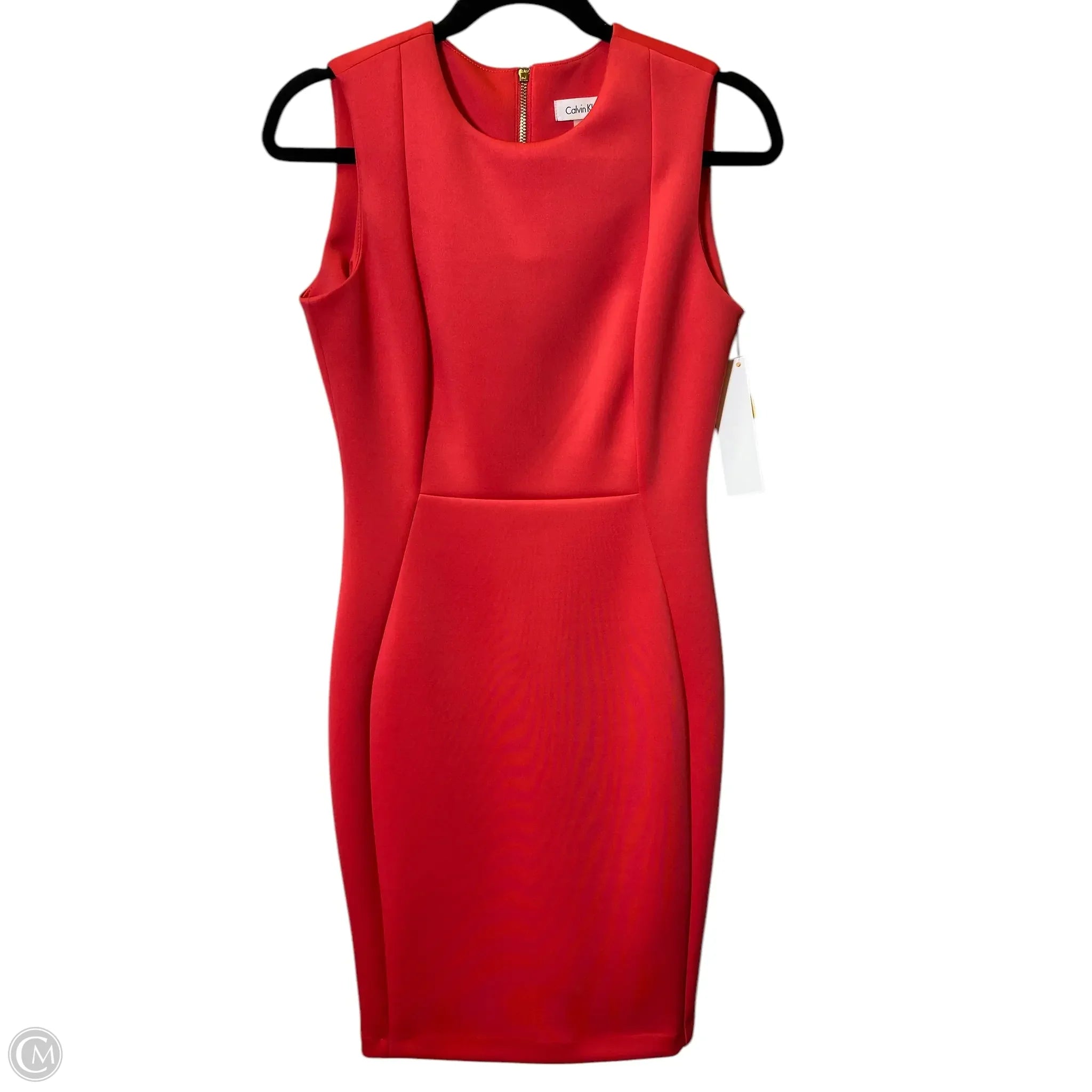 Dress Work By Calvin Klein In Pink, Size: S Tunics Stylish elegant