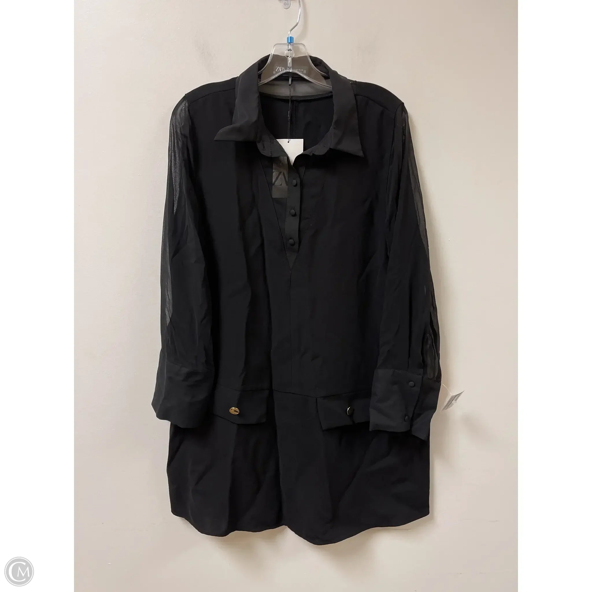 Dress Casual Short By Zara In Black, Size: Xl Tunics Ceremony elegant
