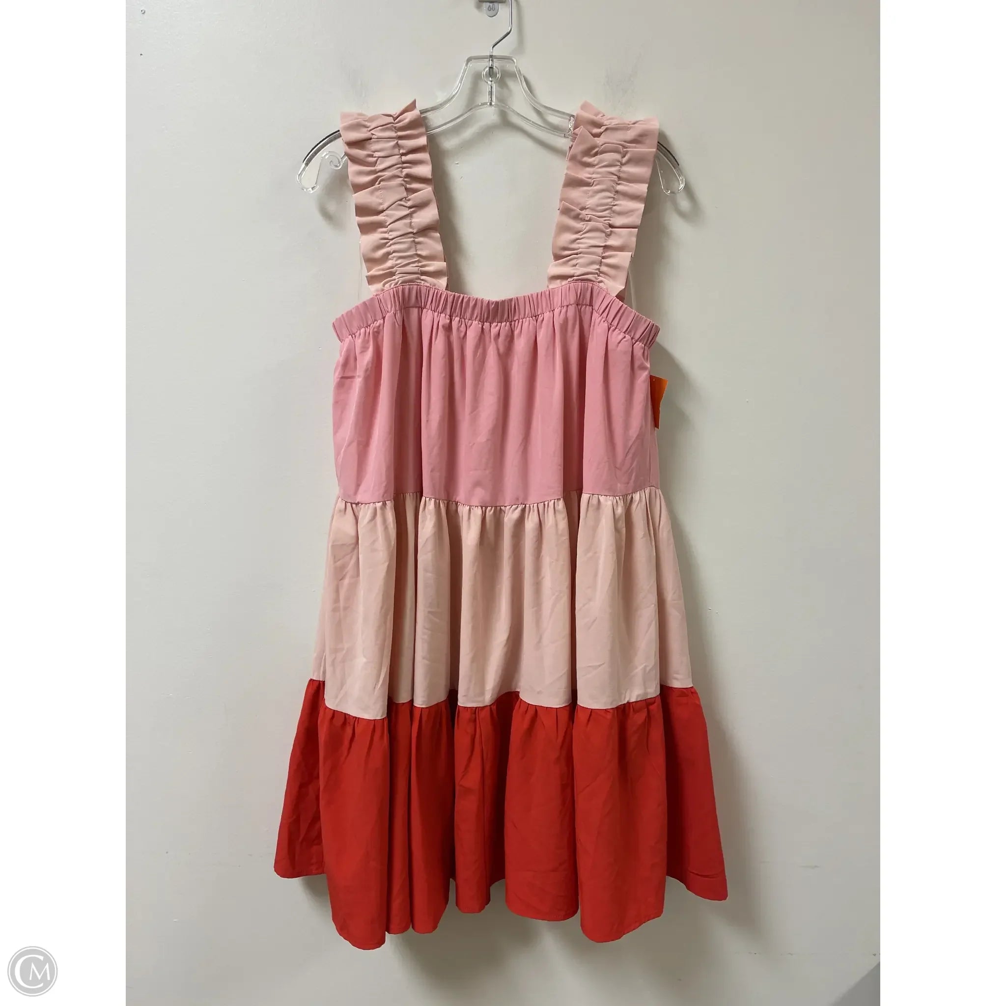 Dress Casual Midi By Entro In Pink, Size: M Tunics Print Colorful