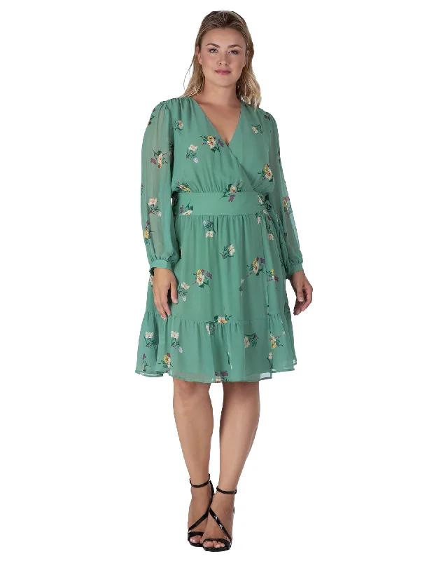 Women's Sage Green Floral Print Wrap Mini Dress | SAGEGRNFLRL Comfortable Smocked Mini Dress Women's Sage Green Floral Print Wrap Mini Dress | SAGEGRNFLRL Comfortable Smocked Mini Dress