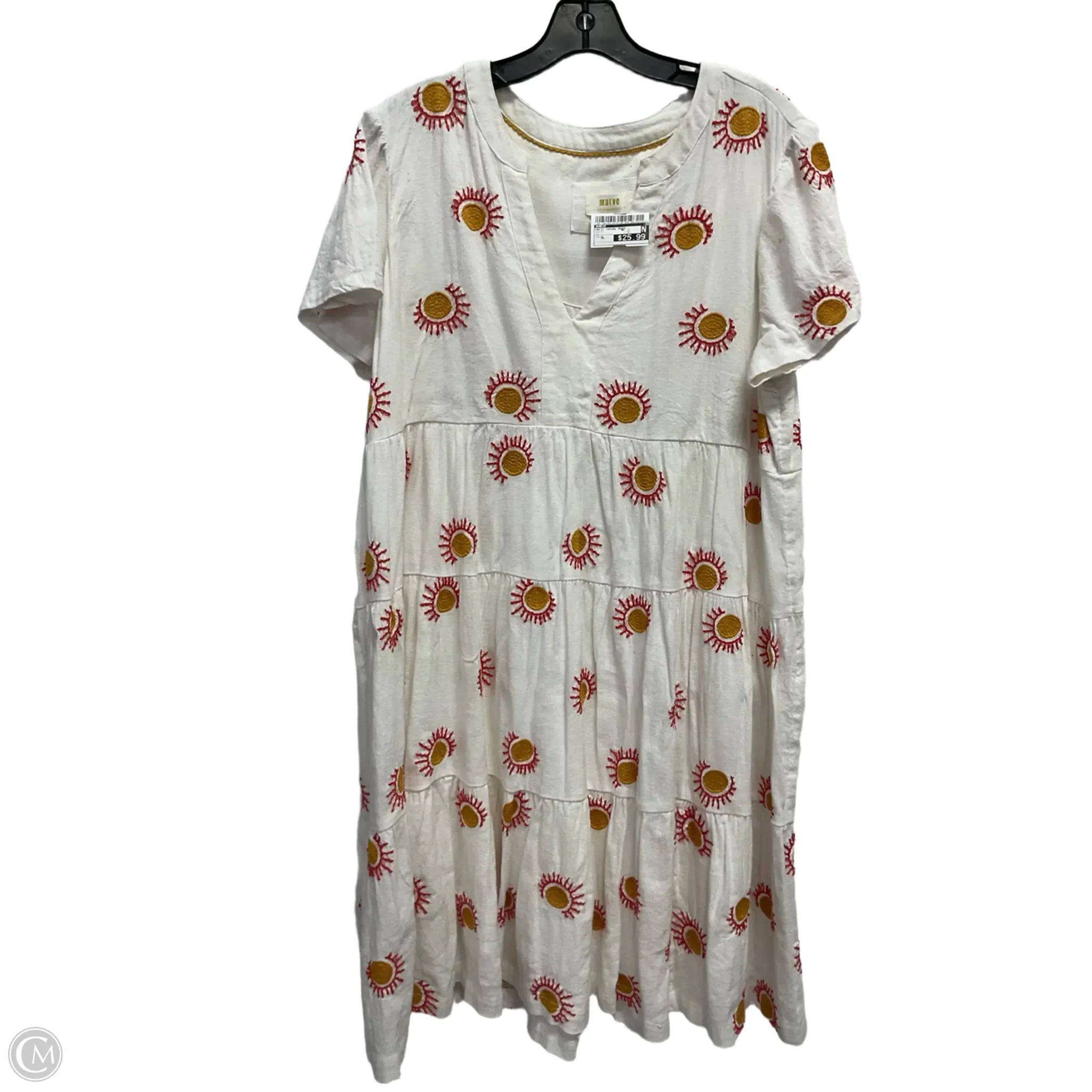 Dress Casual Midi By Maeve In Multi-colored, Size: Xl Tunics Bridal satin