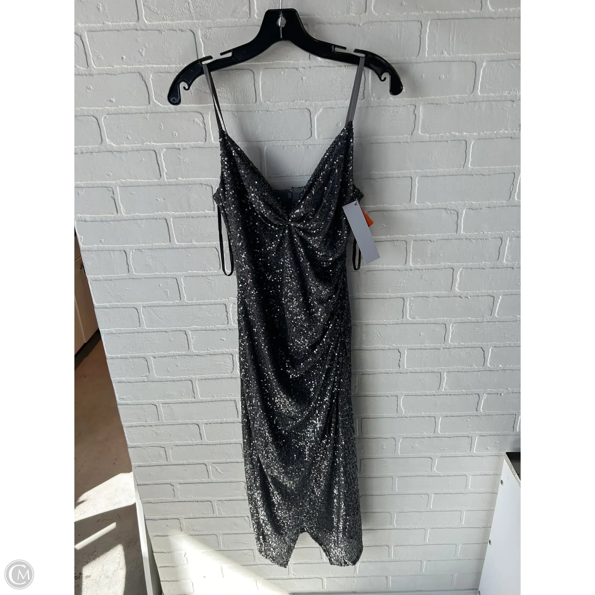 Dress Party Midi By Laundry In Silver, Size: S Halter Neckline Beach