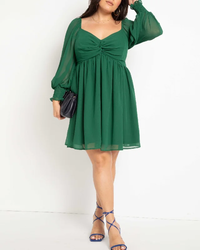 Eva Twisted Bodice Mini Dress | Eden Cozy Knit Mini Dress