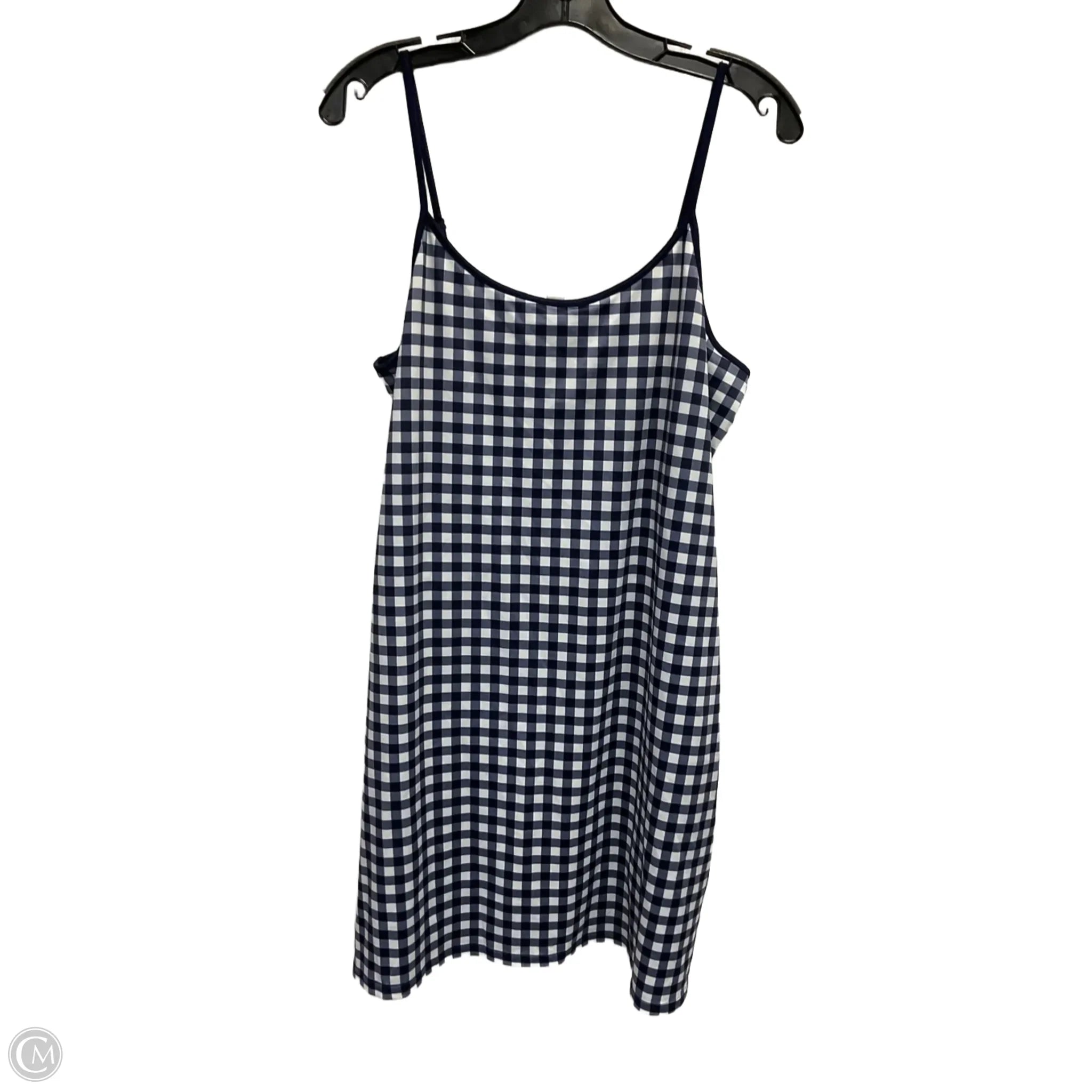 Athletic Dress By J. Crew In Blue & White, Size: Xl sweetheart Neckline Romantic