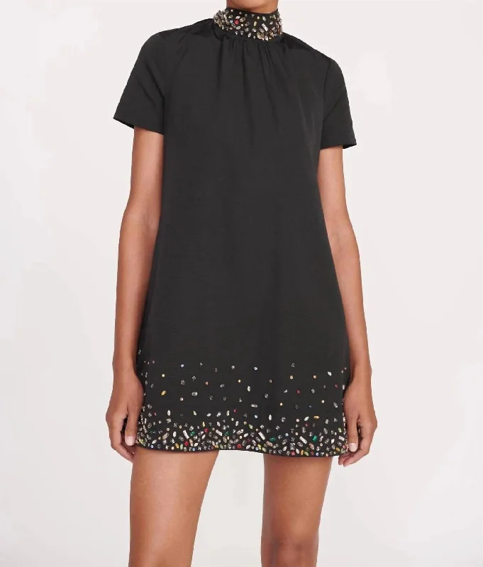 Mini Ilana Dress In Black/silver Tunics Vintage classic